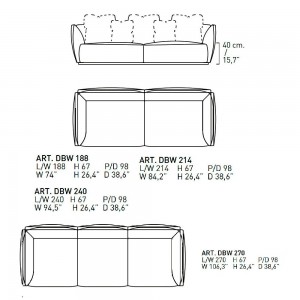 Sofá Blow de Alivar. Muebles modernos italianos.