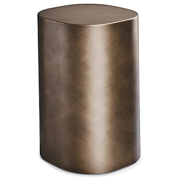 Mesa auxiliar Pacho de Cattelan Italia con sobre de cristal barnizado.