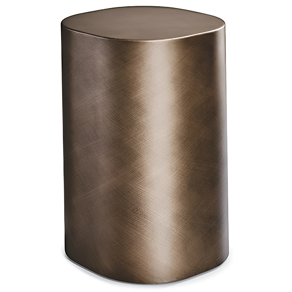 Mesa auxiliar Pacho de Cattelan Italia con sobre de cristal barnizado.