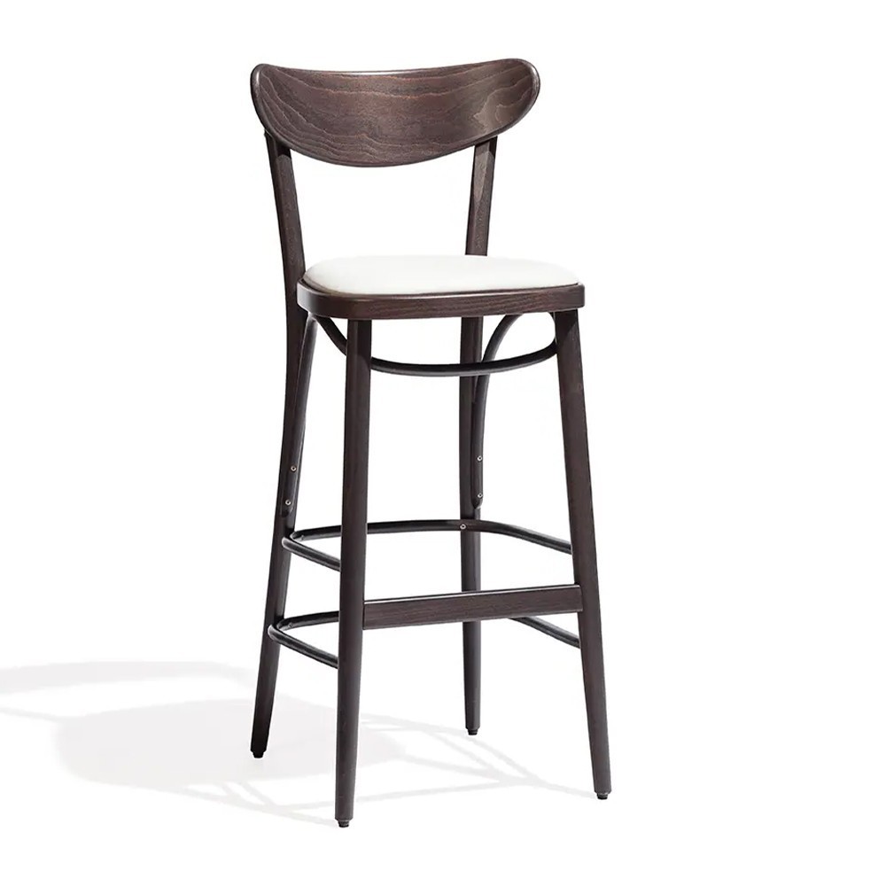 Taburete Banana tapizado de Ton. Taburetes de restaurante, interiores.