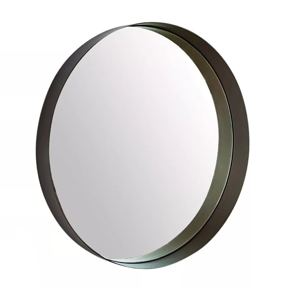 Espejo Wish de Cattelan Italia. Espejos redondos con marco de acero barnizado.