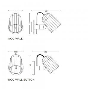 Aplique pared Noc de Hay. Lámpara de diseño original ideal para estudios.