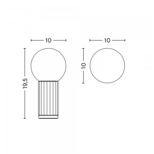 Lámpara sobremesa Turn On Hay. Diseño original y moderno para interiores.