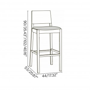 Taburete Lyon tapizado de Ton. Taburetes de cocina, varios interiores.