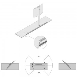 Mueble TV Sail 302 giratorio con pasacables para salón diseño Desalto.