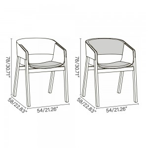 Sillón Merano tapizado de Ton. Sillones de restaurante, de interiores.