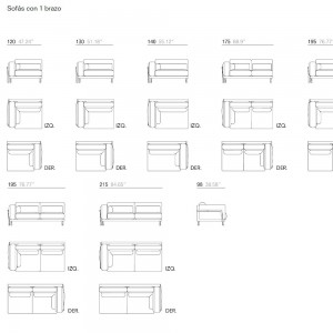 Sofá Time de Joquer.  Sofás de diseño moderno. Sofás cómodos para los salones.