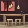 Taburete Bajo Punton madera de Ton. Taburetes Bajos de bar, para varios interiores.