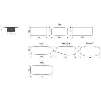 Mesa Atrium Keramik Cattelan Italia. Mesa rectangular de diseño moderno.