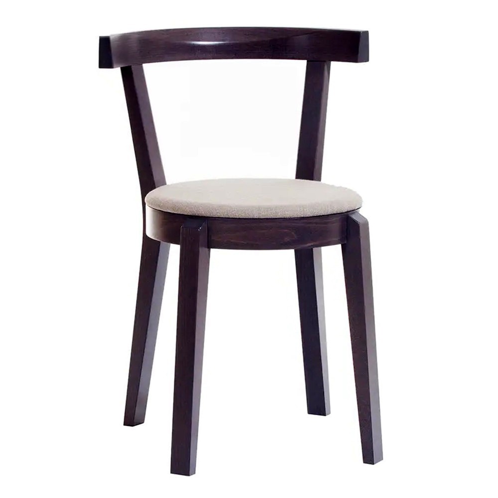 Silla Punton tapizada de Ton. Sillas de restaurante, de varios interiores.