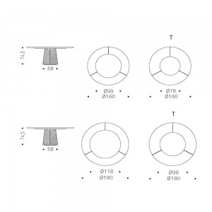 Mesa  Atrium Ker-Wood Round de Cattelan Italia para comedor. Mesas de comedor.