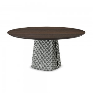 Mesa Atrium Wood Round de Cattelan Italia. Muebles modernos italianos. Mesas de comedor.