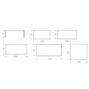 Mesa Boulevard Keramik Cattelan Italia. Mesa rectangular de diseño moderno.