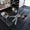 Mesa Lancer de Cattelan Italia. Mesa moderna. Mesas para coemdor de cristal.