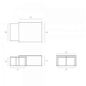 Mesa centro Nido Pentagon Ethnicraft