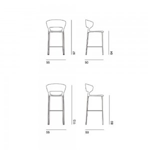 Taburete Koki de Desalto. Taburetes de diseño italiano para salón y terraza.