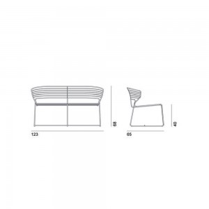 Sofá Koki Wire Desalto. sofá doble de diseño original ideal para salón.