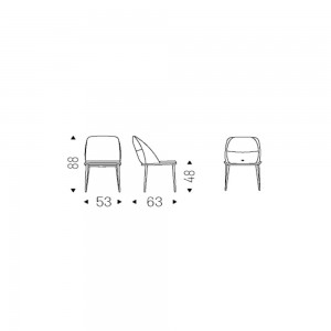 Silla Mariel ML de Cattelan Italia. Sillas de diseño italiano. Sillas modernas.