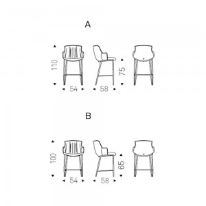 Taburete Rihanna ML de Cattelan Italia. Taburetes de diseño italiano. 