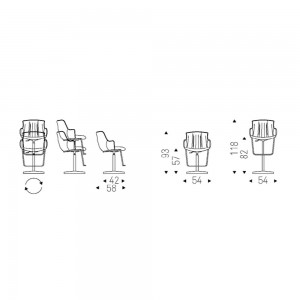 Taburete Taburete Rihanna X de Cattelan Italia. Taburetes giratorio moderno.