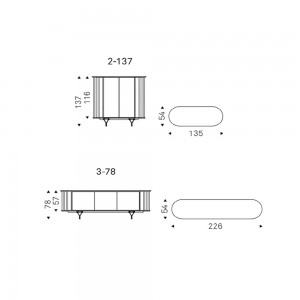 Aparador Costes de Cattelan Italia. Aparador de diseño. Aparador de salón.