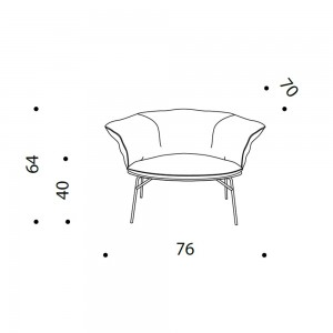 Sillón Moon Cuero Driade. Mueble de diseño moderno ideal para interiores.