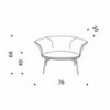 Sillón Moon Cuero Driade. Mueble de diseño moderno ideal para interiores.
