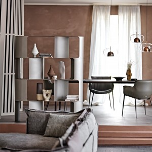 Estantería Fulham de Cattelan Italia. Estantería en madera lacada o nogal.