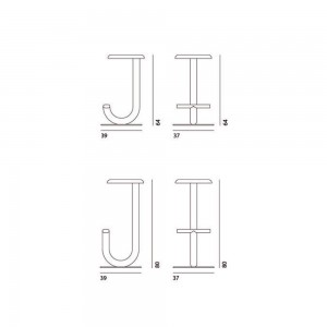 Taburete alto Strong Desalto. Muebles originales para salones. Diseño italiano.