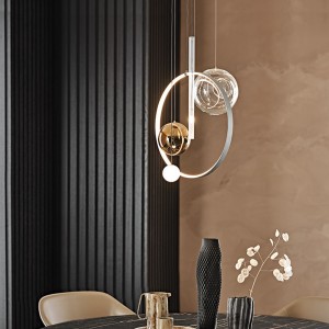 Lámpara colgante Biarritz de Cattelan Italia. Lámparas con pantallas de vidrio.