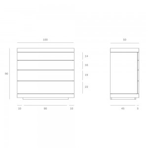 Cómoda Burger de Ethnicraft. Muebles modernos macizos. Cómodas de dormitorio.