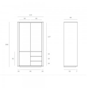 Sinfonier Shadow de Ethnicraft. Muebles modernos macizos. Sinfonier para dormitorio.