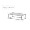Mesa Centro Helsinki 15 Cristal Desalto. Mesa auxiliar para salón de diseño italiano.