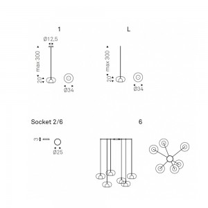 Lámpara colgante Coimbra. Lámparas con pantallas de vidrio. Lámparas de techo.
