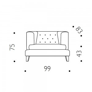 Sillón Hall Driade. Muebles tapizados de diseño moderno para el hogar.