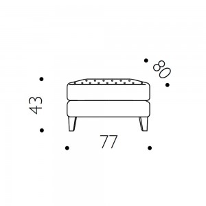 Pouf Hall Driade. Elegantes muebles tapizados para el hogar. Diseño único.