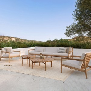 Jack jardín Teca natural/Cojín Off White