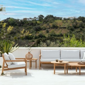 Jack jardín Teca natural/Cojín Off White