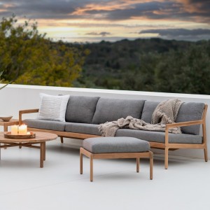 R jardín Jack Teca natural-Cojín Mocha