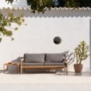 Sofá Jack jardín 180: Teca natural/Cojin Mocha