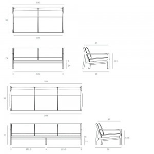 Sofá Jack madera Outdoor Ethnicraft