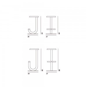 Taburete Strong Desalto para exterior. Diseño italiano de taburetes bar.