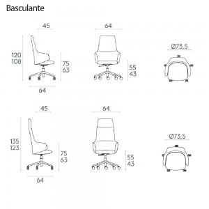 Sillón Binar Executive Inclass. Sillones de diseño moderno para oficinas.