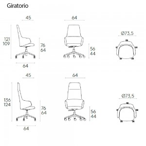 Sillón Binar Executive Inclass. Sillones de diseño moderno para oficinas.