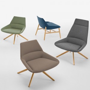 Butaca Dunas XL giratorio madera Inclass. Diseño tapizado ideal para salón.