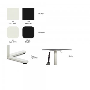 Mesa alta Oxi bistrot Mobles 114. Mesa original ideal para terrazas o salones.