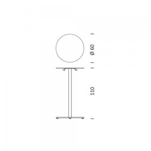 Mesa alta Oxi bistrot Mobles 114. Mesa original ideal para terrazas o salones.