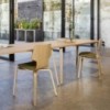 Silla Gràcia Wood textil Mobles 114. Diseño único para comedor o contract.