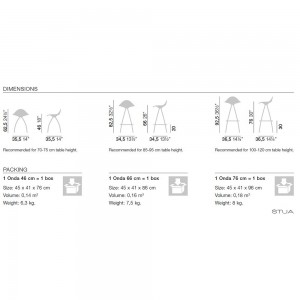 Taburete Bicolor Onda Oferta Stua