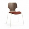 Silla Gràcia Metal textil Mobles 114. Moderna silla para espacios contract.